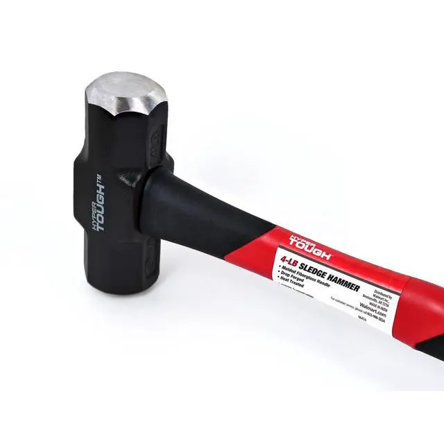 Alt view image 5 of 5 - 4 lb Small Sledge Hammer, DropForged Steel Head, Fiberglass NonSlip ComfortGrip Handle,15.75 in