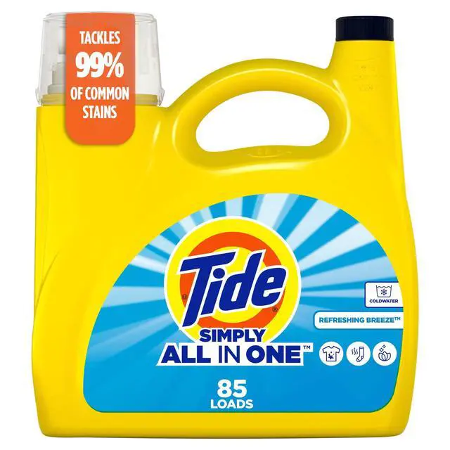 Alt view image 2 of 5 - AllInOne Liquid Laundry Detergent, Refreshing Breeze Scent, 107 fl oz, 85 Loads
