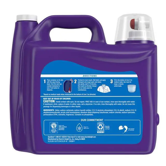 Alt view image 2 of 5 - Liquid Laundry Detergent, Tropical Passion Scent, 206.4 fl oz, 172 Loads, HECompatible