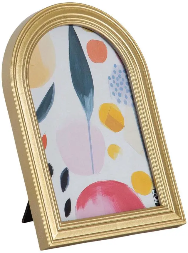 Alt view image 4 of 4 - ArchShaped Decorative Picture Frames, 4×6 Inch, Warm Gold Finish, Tabletop & Wall Mount, 3Pack