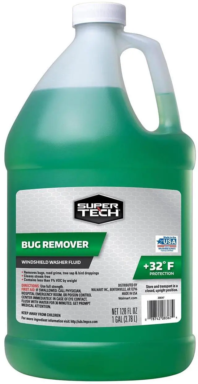 Main image of BugRemover Windshield Washer Fluid with Rain Repeller, StreakFree, 1 Gallon, Green