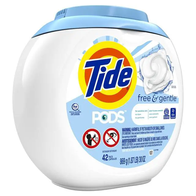Alt view image 2 of 4 - ScentFree Hypoallergenic Laundry Detergent Pods, Dye & PerfumeFree, 42 Count