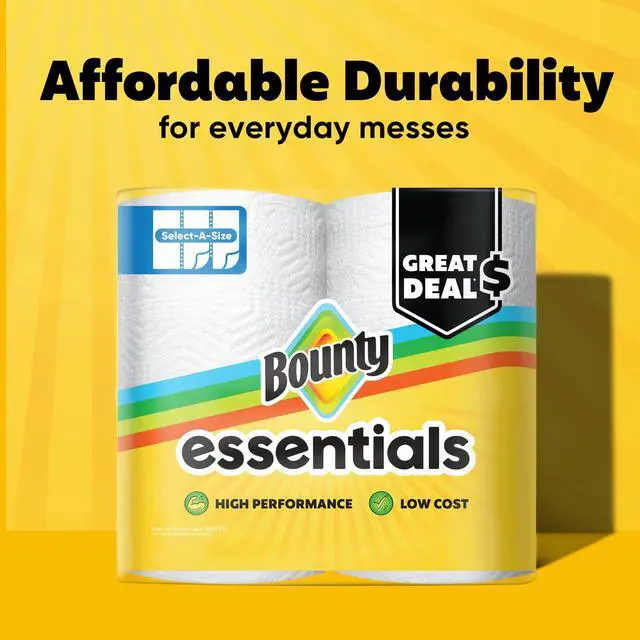 Alt view image 4 of 5 - Essentials SelectASize Paper Towels, White, 2 Triple Rolls, 162 Sheets per Roll