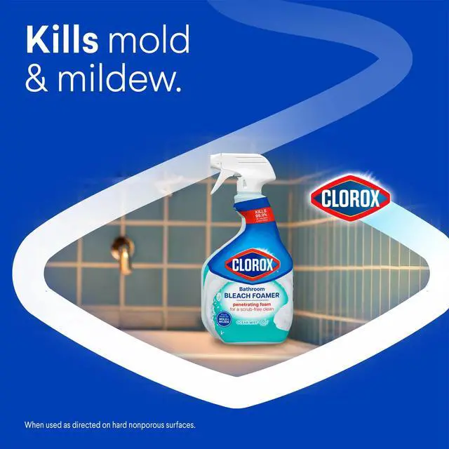 Alt view image 5 of 6 - Bleach Foamer Bathroom Shower Cleaner Spray, Ocean Mist Scent, 30 fl oz, Mold & Mildew Remover