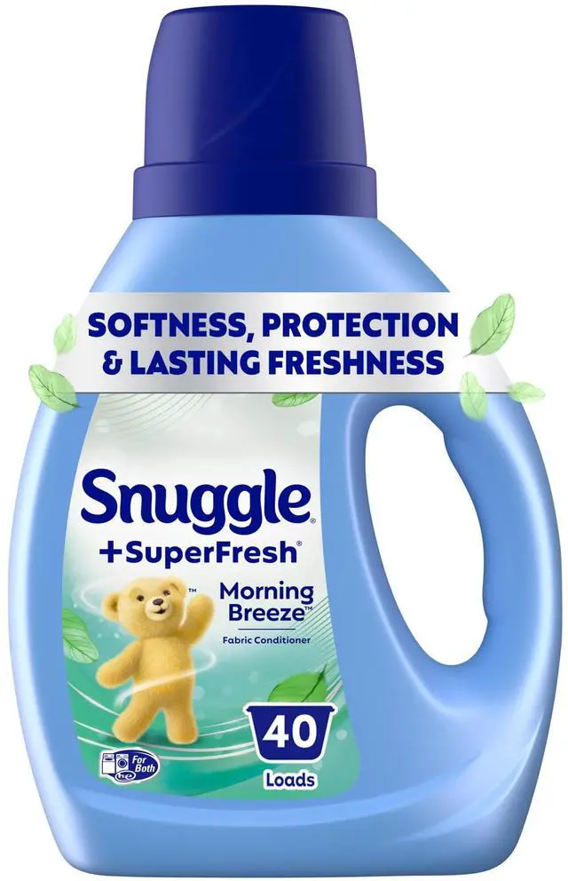 Main image of Snuggle SuperFresh OdorEliminating Liquid Fabric Softener, Morning Breeze, 35.7 oz, 40 Loads