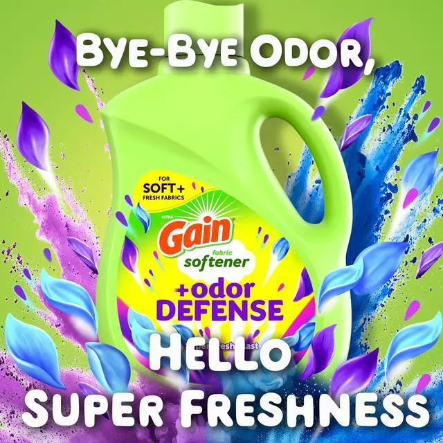 Alt view image 2 of 7 - Gain Odor Defense Liquid Fabric Softener, Super Fresh Blast Scent, 35 fl oz, 48 Loads