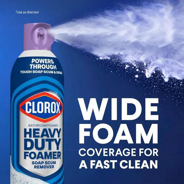 Alt view image 5 of 7 - Clorox HeavyDuty Bathroom Foamer Cleaner, Soap Scum Remover, Lavender Clean, 20 oz