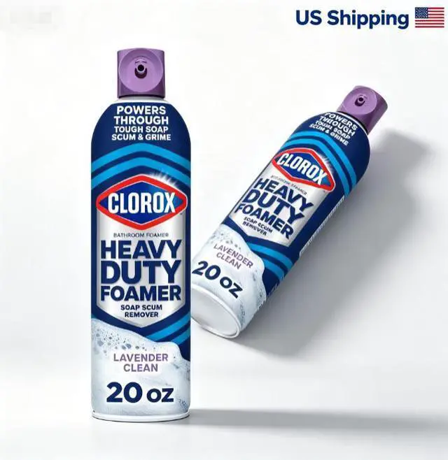 Main image of Clorox HeavyDuty Bathroom Foamer Cleaner, Soap Scum Remover, Lavender Clean, 20 oz
