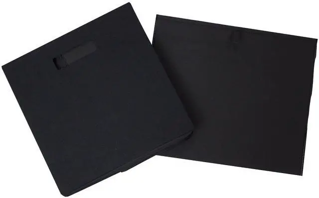 Alt view image 6 of 6 - Foldable Fabric Cube Organizer Bin, RichBlack with CutOut Handles, 10.56 Gallon