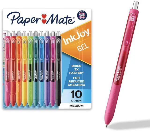 Main image of Paper Mate InkJoy Gel Pens, 0.7mm Medium Point, Assorted Colors, 10Count