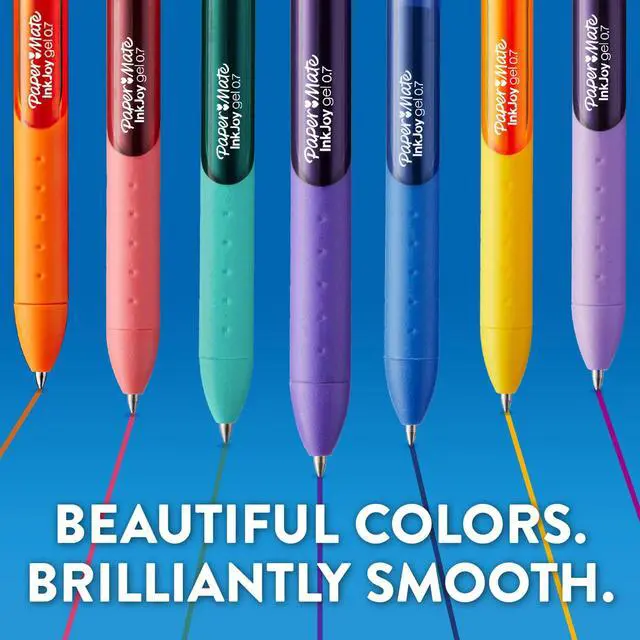 Alt view image 3 of 5 - Paper Mate InkJoy Gel Pens, 0.7mm Medium Point, Assorted Colors, 10Count