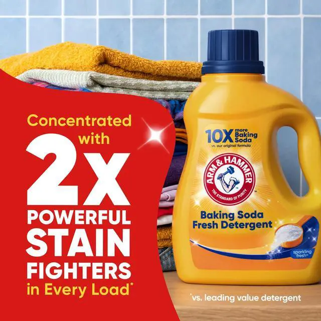 Alt view image 2 of 6 - ARM & HAMMER Baking Soda Fresh Liquid Laundry Detergent, Sparkling Fresh, 110 Fl Oz