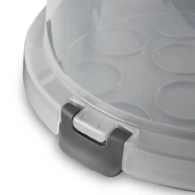 Alt view image 3 of 6 - Mainstays Cake & Cupcake Carrier with Flippable Base, Gray Plastic