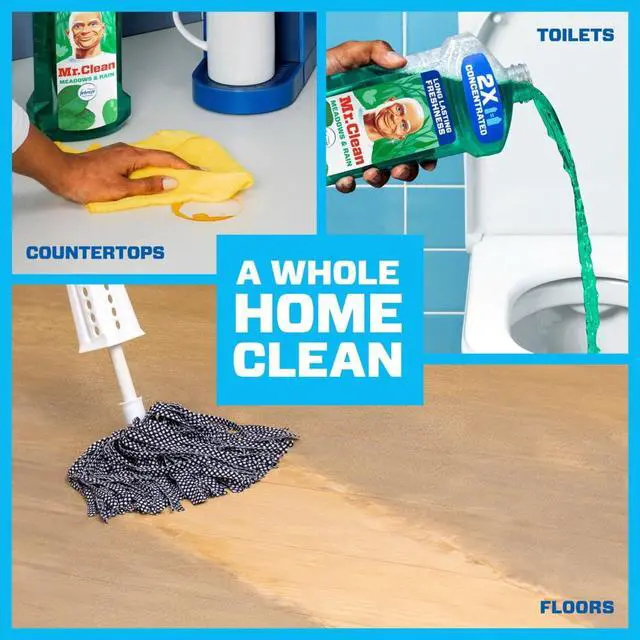 Alt view image 5 of 5 - Mr. Clean 2X Concentrated AllPurpose MultiSurface Cleaner, Febreze Meadows & Rain, 41 fl oz