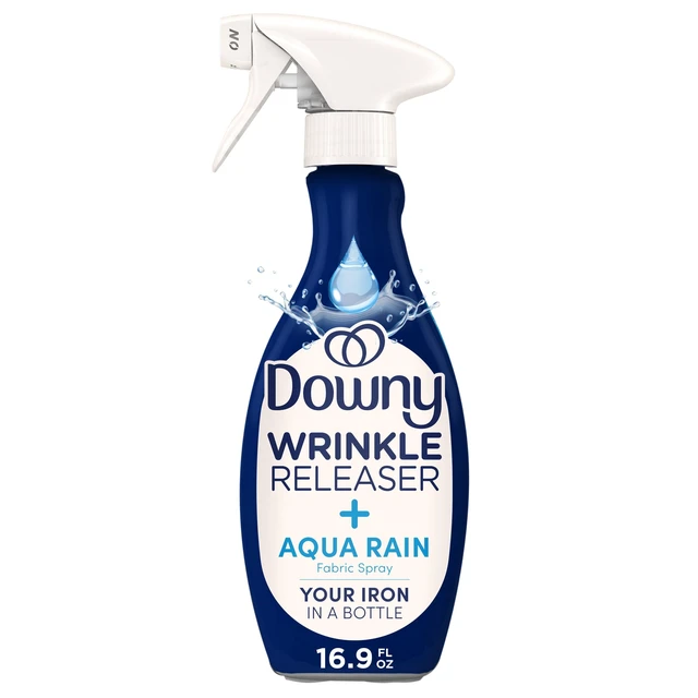 Alt view image 2 of 6 - Downy Wrinkle Releaser Fabric Spray, Aqua Rain Scent, Fabric Refresher, 16.9 fl oz