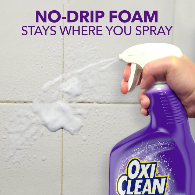 Alt view image 2 of 6 - OxiClean Plus Bleach NoDrip Foam Bathroom Cleaner, Mold & Mildew Stain Remover, 30 oz