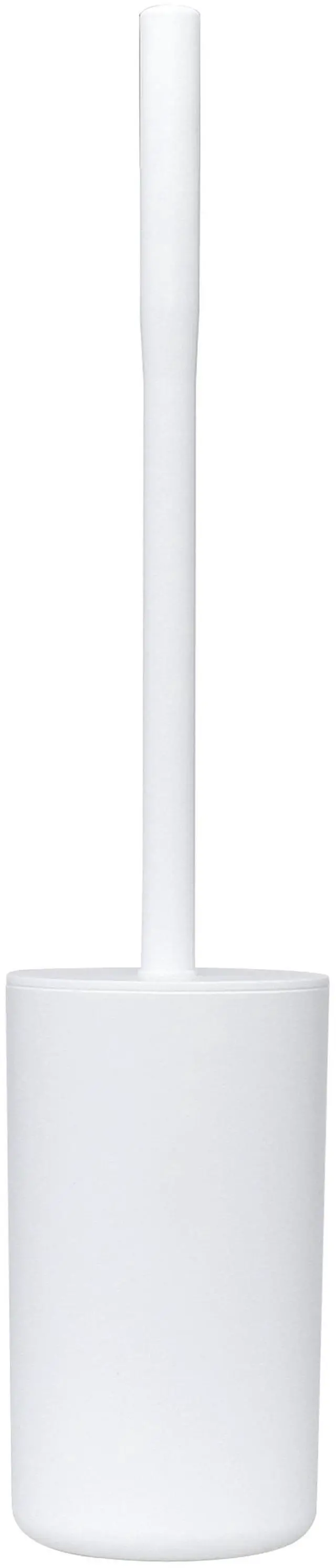 Alt view image 3 of 7 - SlimDesign Toilet Bowl Cleaning Brush & Storage Caddy Set, Matte White Plastic