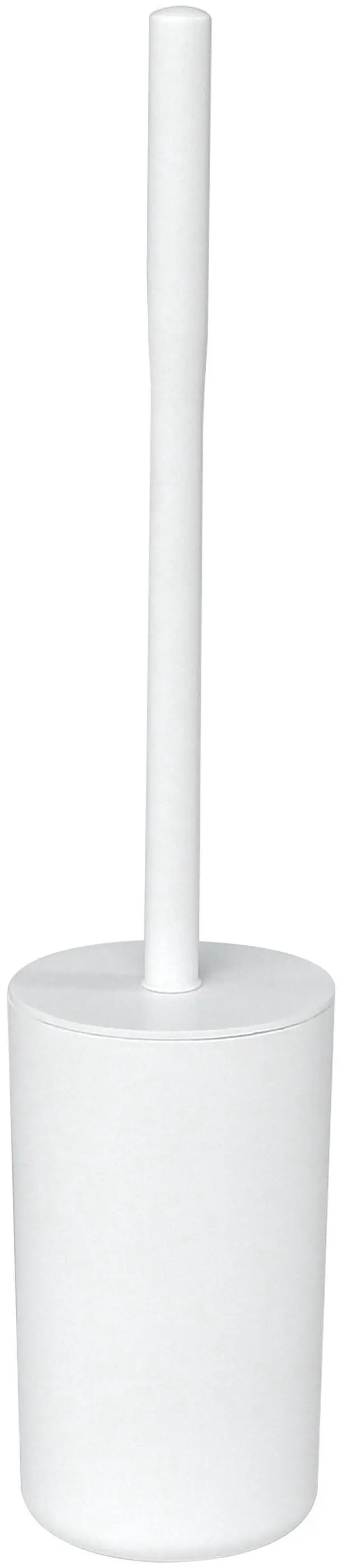 Alt view image 5 of 7 - SlimDesign Toilet Bowl Cleaning Brush & Storage Caddy Set, Matte White Plastic