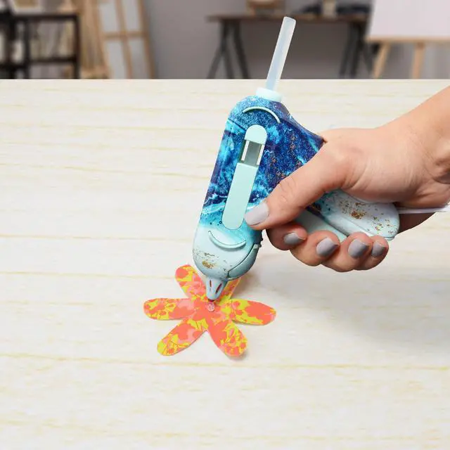 Alt view image 3 of 4 - Premium Mini High Temp Hot Glue Gun, Floral Design is the Winner of the 2017 GOOD DESIGN Award! Non-Stick tip for easy glue clean-up Nozzle changes from blue to red, indicating when the glue gun is ho