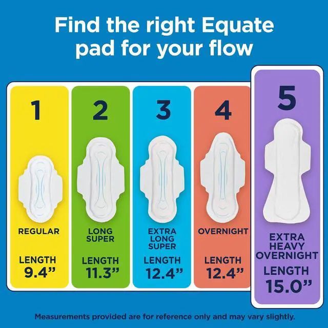 Alt view image 6 of 7 - Equate Overnight Maxi Pads with FlexiWings, Extra Heavy Absorbency, Size 5, 36 Count