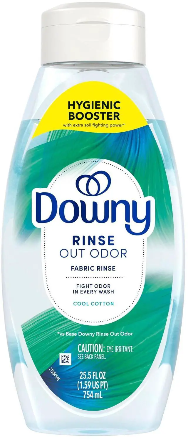 Main image of Downy RinseOut Odor Laundry Rinse, Cool Cotton Scent, Odor Removing Detergent Booster, 25.5 fl oz