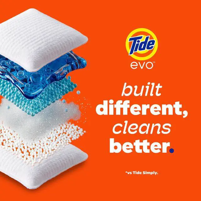 Alt view image 3 of 7 - Tide Evo Laundry Detergent Tiles, 100% Concentrated, Spring Blast Scent, 16 Count