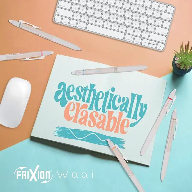 Alt view image 2 of 5 - Pilot FriXion Waai Erasable Gel Ink Pens, 0.5mm ExtraFine Point, Assorted Colors, 5Count