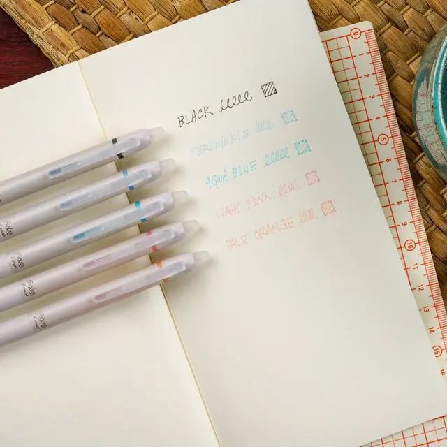 Alt view image 5 of 5 - Pilot FriXion Waai Erasable Gel Ink Pens, 0.5mm ExtraFine Point, Assorted Colors, 5Count