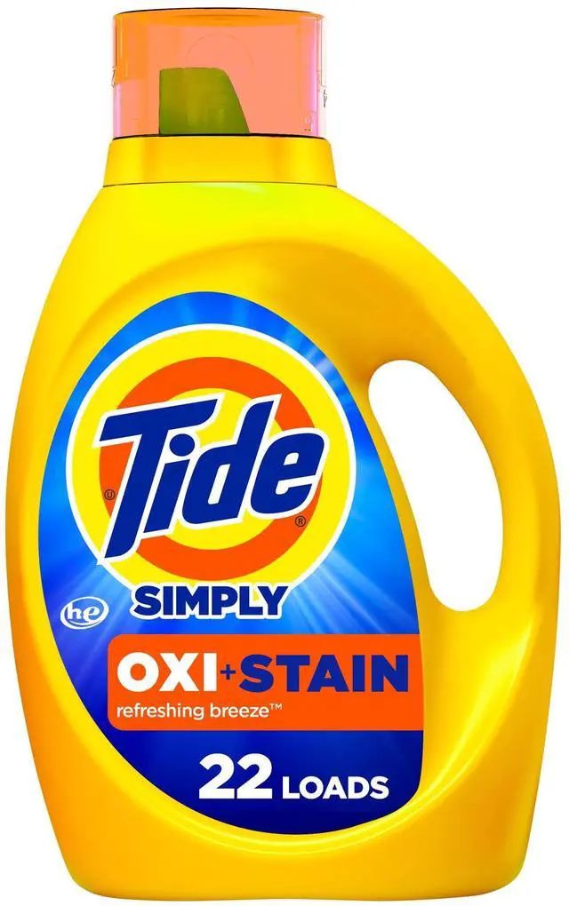 Main image of Tide Simply Oxi Boost + Ultra Stain Release Liquid Laundry Detergent, Refreshing Breeze, 31 fl oz, 22 Loads