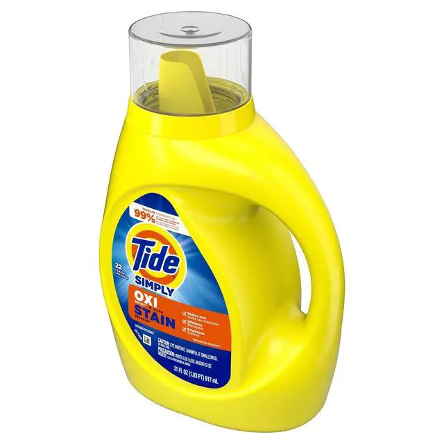 Alt view image 3 of 7 - Tide Simply Oxi Boost + Ultra Stain Release Liquid Laundry Detergent, Refreshing Breeze, 31 fl oz, 22 Loads