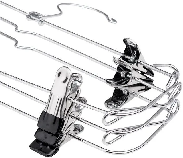 Alt view image 4 of 6 - Mainstays 6Tier Chrome Metal Pants & Skirt Hanger, SpaceSaving Closet Organizer