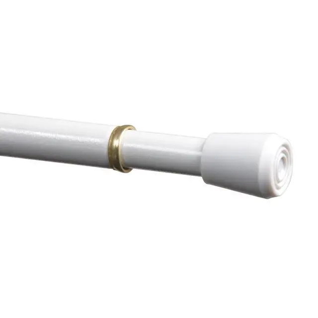 Alt view image 5 of 5 - ToolFree InsideMount Tension Curtain Rod, Slim 7/16in Diameter, 2848", White