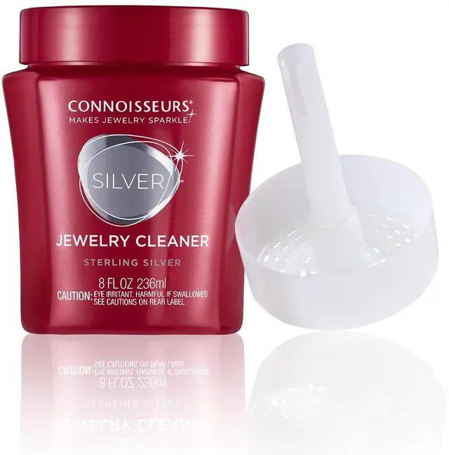 Main image of Connoisseurs Silver Jewelry Tarnish Remover, Sterling Silver Cleaner, 8 fl oz, With Dip Tray