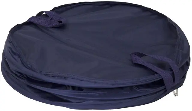 Alt view image 4 of 5 - Mainstays PopUp Laundry Hamper with Zipper Lid, 2Load Capacity, Navy Blue
