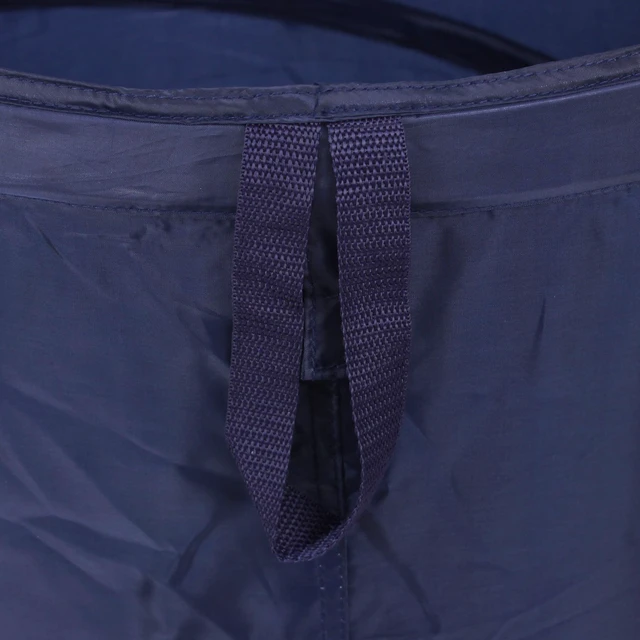 Alt view image 3 of 5 - Mainstays PopUp Laundry Hamper with Zipper Lid, 2Load Capacity, Navy Blue