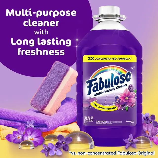 Alt view image 4 of 6 - Fabuloso 2X Concentrated MultiPurpose NoRinse Floor Cleaner, Lavender Scent, 169 fl oz