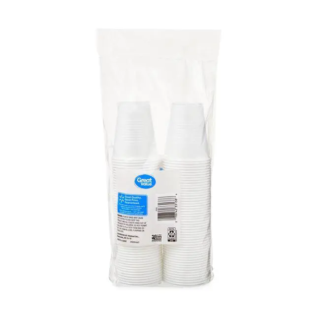 Alt view image 2 of 5 - Great Value Clear Disposable AllPurpose Plastic Cups, 5 oz, 100Count