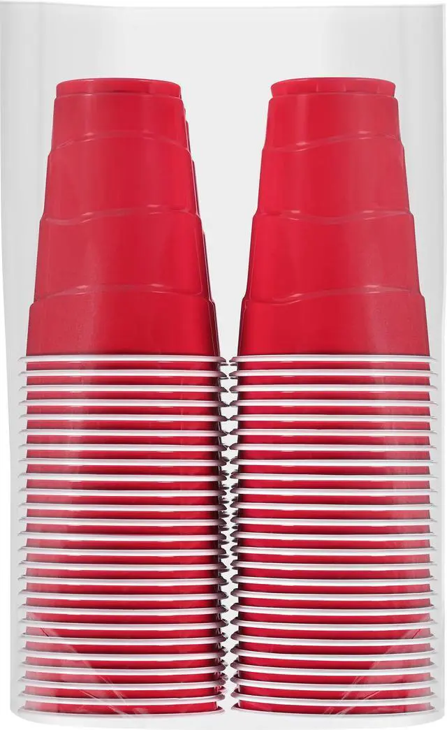 Alt view image 2 of 5 - Great Value Red Disposable Plastic Party Cups, 18 oz, 100Count