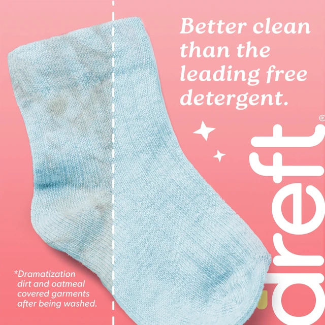 Alt view image 6 of 6 - Dreft Unscented Family Liquid Laundry Detergent, Gentle for Sensitive Skin, 42 fl oz, 32 Loads