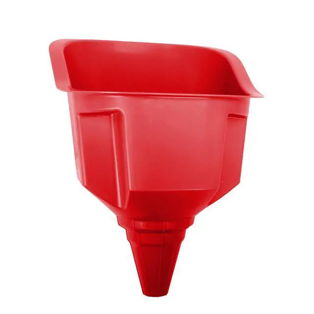 Alt view image 5 of 5 - Hyper Tough Large MultiUse Plastic Funnel, Red, for Trucks & Vehicles