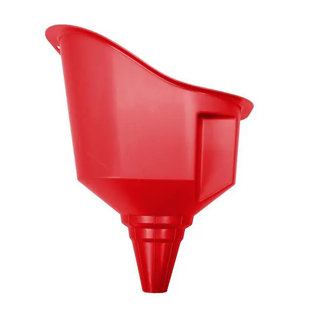 Alt view image 2 of 5 - Hyper Tough Large MultiUse Plastic Funnel, Red, for Trucks & Vehicles