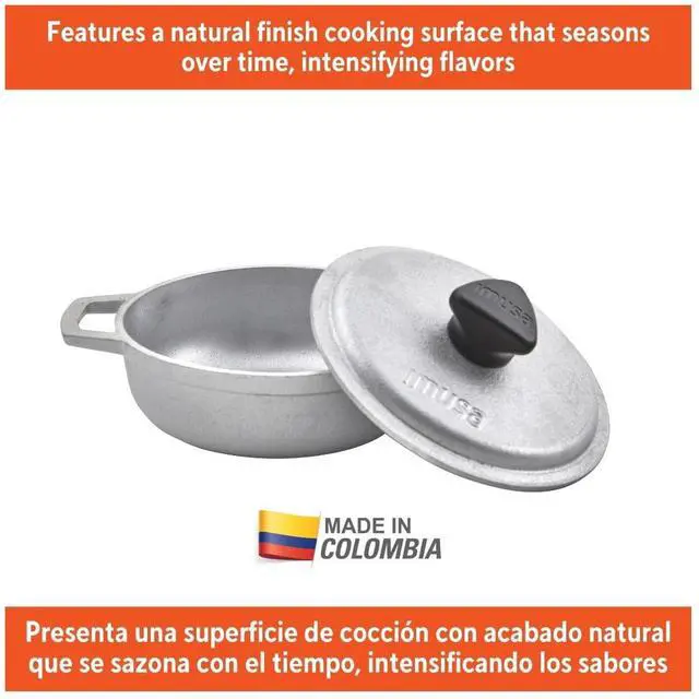 Alt view image 4 of 5 - 0.5qt Small CastAluminum Cooking Pot, Even Heat Distribution, OvenSafe (LidOff), 14cm