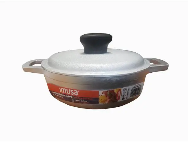 Main image of 0.5qt Small CastAluminum Cooking Pot, Even Heat Distribution, OvenSafe (LidOff), 14cm