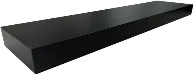 Main image of Mainstays Black 18" Wood Floating Shelf