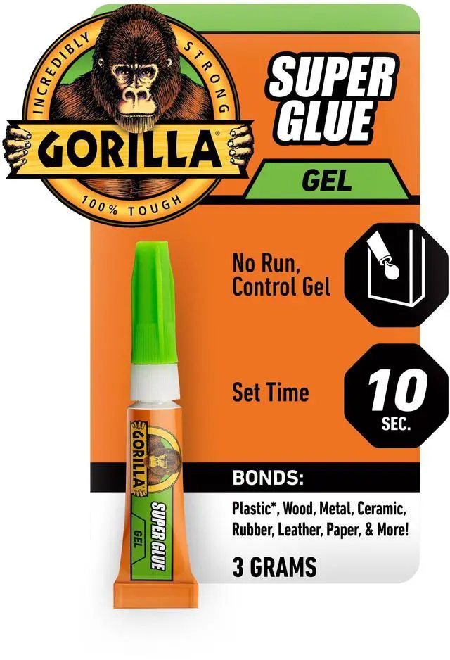 Main image of Gorilla Clear Super Glue Gel, 3 Gram Tube