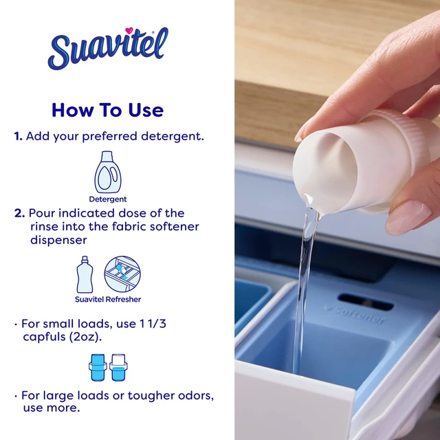 Alt view image 6 of 6 - Suavitel Refresher Fabric Rinse, 4X Odor Action, Ocean Fresh Scent, 25.5 fl oz