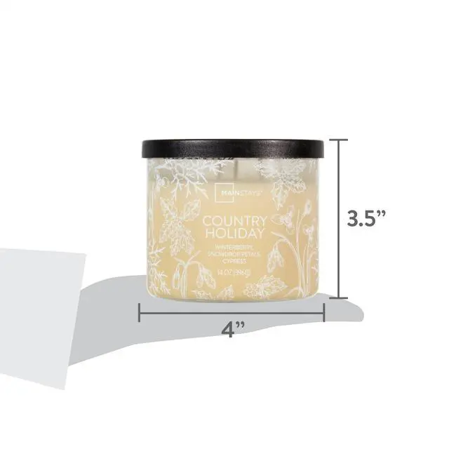 Alt view image 2 of 7 - Mainstays 3-Wick Ombre Wrapped Country Holiday Scented Jar Candle, 14 oz