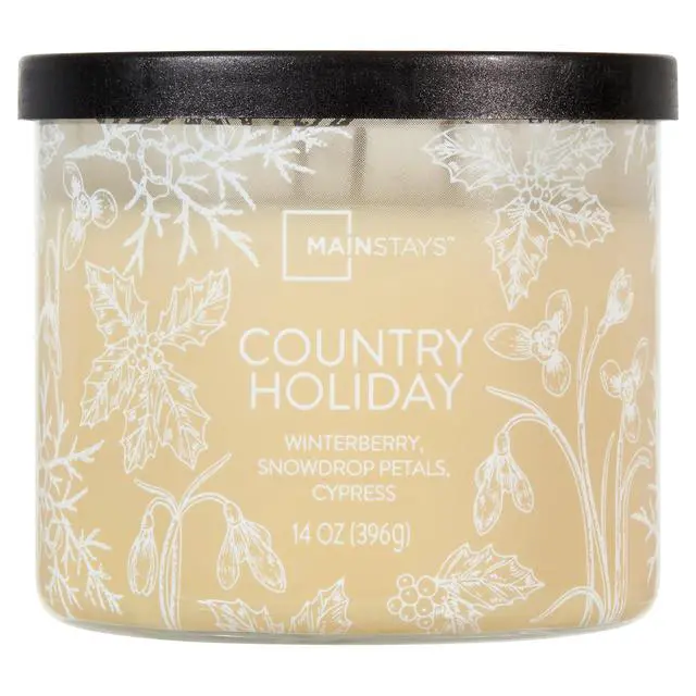 Alt view image 3 of 7 - Mainstays 3-Wick Ombre Wrapped Country Holiday Scented Jar Candle, 14 oz