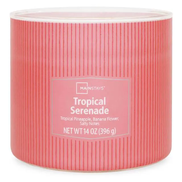 Alt view image 3 of 6 - Mainstays 3-Wick Textured Wrapped Candle, Tropical Serenade, 14 oz