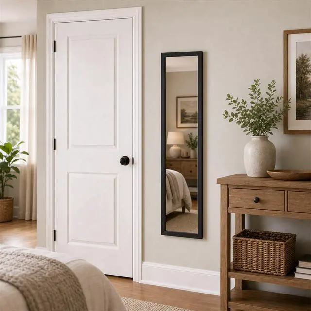 Alt view image 2 of 7 - Mainstays 13.5 in x 49.5 in Black Modern Door Mirror
